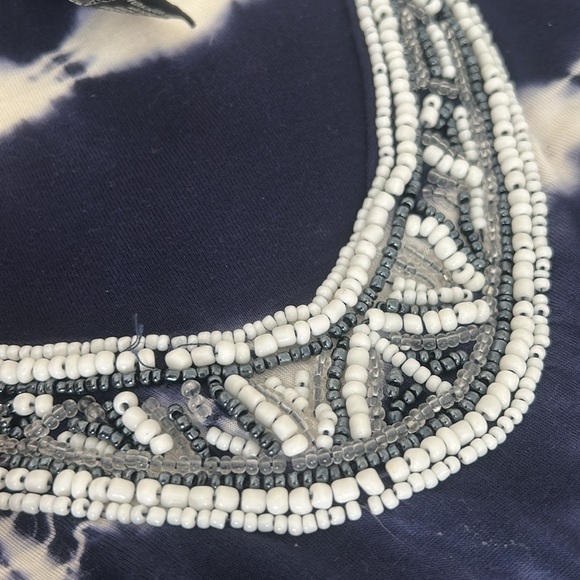 INC navy and white embellished maxi - Picture 5 of 9
